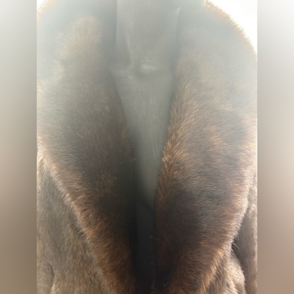 Dark Brown Faux Fur Coat - Picture 5 of 9
